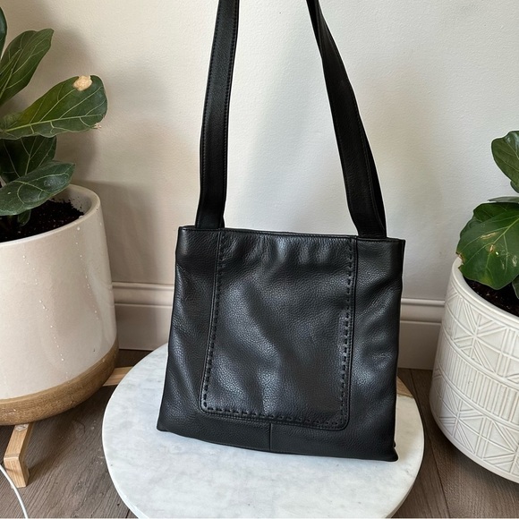 Apostrophe Genuine Leather black Shoulder Bag purse - Picture 8 of 15